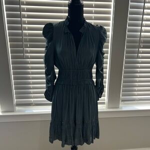 Ulla Johnson! Perfect brunch dress! Dusty blue… beautiful silk!